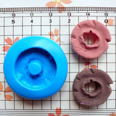 Flexible Silicone Mold Old Fashion Donut Mold Doughnut 21mm Miniature Sweets Deco Fimo Jewelry Charms Kawaii Cabochon Resin Wax Mold MD244