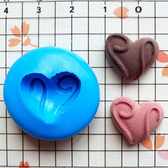 Heart Chocolate / Truffle/ Bon Bon (17mm) Silicone Flexible Push Mold - Miniature Food, Sweets, Charms (Clay Fimo Gum Paste Fondant) MD365