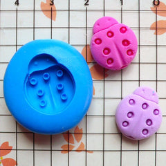 Lady Bug / Beetle (16mm) Silicone Flexible Push Mold - Jewelry, Charms, Cupcake (Clay Fimo Premo Resin Epoxy Wax Gum Paste Fondant) MD412