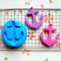 Anchor Mold 33mm Flexible Silicone Mold DIY Jewelry Pendant Brooch Fimo Polymer Clay Mold Scrapbooking Mold Gumpaste Cupcake Topper MD668