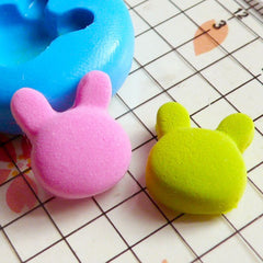 Bunny / Rabbit Head (13mm) Silicone Flexible Push Mold - Jewelry, Charms, Cupcake (Clay Fimo Casting Resins Epoxy Wax Soap Fondant) MD440