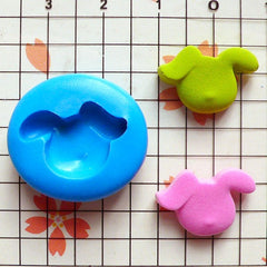 Dog Head (18mm) Silicone Flexible Push Mold Jewelry Charms Cupcake (Clay, Fimo, Premo, Epoxy, Casting Resin, Wax, Gum Paste, Fondant) MD765