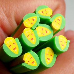 Polymer Clay Cane - Smiling Sweet Corn - for Miniature Food / Dessert / Cake / Ice Cream Sundae Decoration and Nail Art CFD10