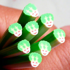 Polymer Clay Cane - Smiling Vegetable - for Miniature Food / Dessert / Cake / Ice Cream Sundae Decoration and Nail Art CFD11