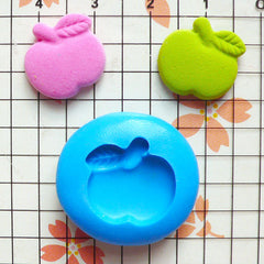Apple (15mm) Flexible Mold Silicone Mold - Miniature Food, Sweets, Jewelry, Charms (Clay Fimo Resin Gum Paste Fondant Sculpey Wax) MD384