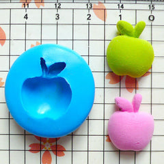 Apple (19mm) Flexible Mold Silicone Mold - Miniature Food, Cupcake, Jewelry, Charms (Resin, Paper Clay, Fimo, Wax, Gum Paste, Fondant) MD385