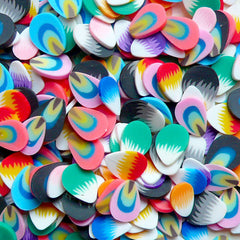 Fimo Polymer Clay Cane Assorted Petal Kawaii Slices Mix 11 petal design Mini Scrapbooking Decoden Nail Decoration (110pcs by random) CMX025