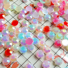 Rhinestones Cabochons Mix Assorted 5mm Round AB Bubblegum Faceted Rhinestones / Cabochons (around 250 to 300 pcs) (9 candy colors) RHM003