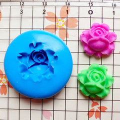 Flower / Rose (16mm) Silicone Flexible Push Mold - Miniature Food, Sweets, Jewelry, Charms (Clay Fimo Resin Soap Gum Paste Fondant) MD566