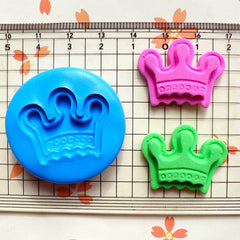 Crown (27mm) Silicone Flexible Push Mold - Miniature Food, Sweets, Jewelry, Charms (Clay, Fimo, Resin Casting, Fondant, GumPaste, Wax) MD532