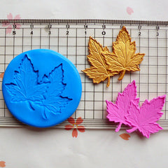 Maple Leave / Leaf (37mm) Silicone Flexible Push Mold - Miniature Food, Sweets, Jewelry, Charms (Clay Fimo Resins Gum Paste Fondant) MD559