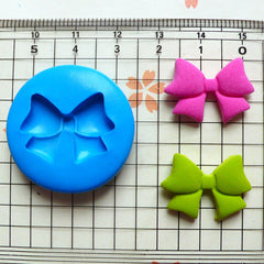 Ribbon / Bow (22mm) Silicone Flexible Push Mold - Miniature Food, Sweets, Jewelry, Charms (Clay, Fimo, Resin, Wax, Gum Paste, Fondant) MD763