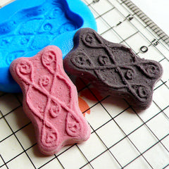 Long Butter Cookie / Biscuit Mold (23mm) Silicone Flexible Push Mold - Miniature Food, Cupcake, Jewelry, Charms (Clay, Fimo, Fondant) MD159