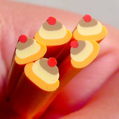 Polymer Clay Cane - Sweets - Pudding - for Miniature Food / Dessert / Cake / Ice Cream Sundae Decoration and Nail Art CSW005