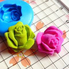Rose / Flower (16mm) Silicone Flexible Push Mold - Jewelry, Charms, Cupcake (Clay, Fimo, Casting Resin, Wax, Soap, Gum Paste, Fondant) MD773