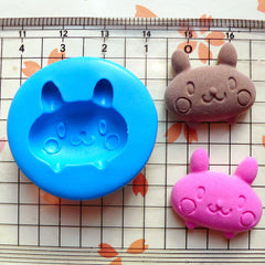 Bunny / Rabbit (22mm) Silicone Flexible Push Mold - Miniature Food, Sweets, Jewelry, Charms (Clay Fimo Resin Wax Gum Paste Fondant) MD438