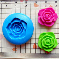 Rose Mold Flower Gumpaste Mold 20mm Silicone Flexible Mold Jewelry Mold Polymer Clay Fimo Cake Decoration Fondant Mold Cupcake Topper MD772