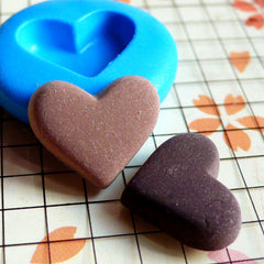 Heart Chocolate Mold 16mm Silicone Flexible Mold Kawaii Deco Sweets Fimo Polymer Clay Jewelry Charms Cabochon Resin Mold Wax Fondant MD503