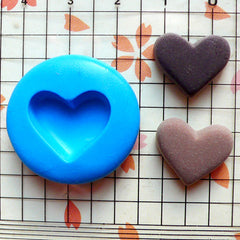Heart Chocolate Mold 16mm Silicone Flexible Mold Kawaii Deco Sweets Fimo Polymer Clay Jewelry Charms Cabochon Resin Mold Wax Fondant MD503