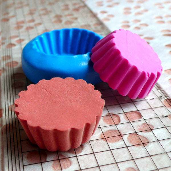 Cupcake Mold Tart Bottom 27mm Silicone Flexible Mold Kawaii Miniature Sweets Mold Polymer Clay Food Jewelry Charms Cabochon Wax Resin MD122