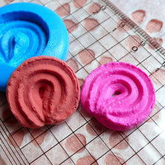 Danish Butter Cookie Mold Biscuit Mold 22mm Flexible Silicone Mold Kawaii Deco Mini Sweets Polymer Clay Fimo Kitsch Jewelry Cabochon MD190