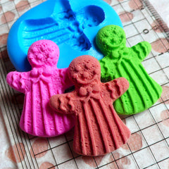 Sweets Deco Gingerbread Man Mold 28mm Flexible Silicone Mold Kawaii Miniature Sweets Kitsch Jewelry Fimo Polymer Clay Resin Gum Paste MD266