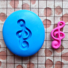 Music Mold G Clef Treble Clef Music Note 18mm Silicone Flexible Mold Scrapbooking Jewelry Cabochon Earrings Mold Fimo Mold Clay Mold MD810