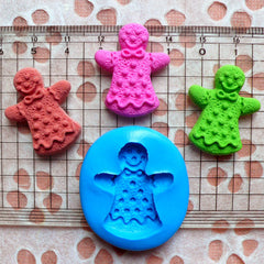 Gingerbread Man Mold 27mm Silicone Flexible Mold Dollhouse Miniature Sweets Decoden Mold Kitsch Jewelry Mold Fimo Sweets Polymer Clay MD268