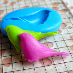 Bird Mold 28mm Flexible Silicone Mold Mini Cupcake Topper Mold Fondant Gumpaste Fimo Clay Wax Resin Animal Jewelry Scrapbooking Mold MD721