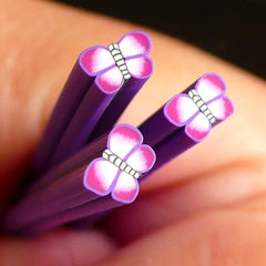 Purple Butterfly Polymer Clay Cane Kawaii Fimo Cane Nail Art Deco Nail Decoration Scrapbooking CBT18