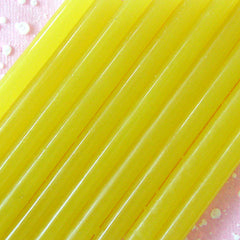 CLEARANCE Yellow Translucent Glue Sticks / Mango Deco Sauce (10 pcs) - Miniature Sweets Ice Cream Cupcake Whipped Cream Cell Phone Deco DS106