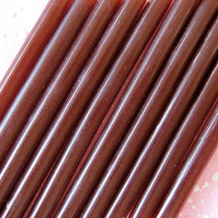 CLEARANCE Chocolate Deco Sauce / Brown Color Glue Sticks (10 pcs) - Miniature Sweets Ice Cream Cupcake Whipped Cream Kawaii Cell Phone Deco DS101