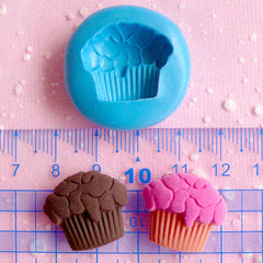 Cupcake Mold 21mm Flexible Silicone Mold Kawaii Miniature Sweets Deco Kitsch Jewelry Charms Cabochon Polymer Clay Mold Fimo Resin Mold MD319