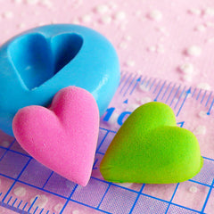 Puffy Heart Mold 14mm Flexible Silicone Mold DIY Jewelry Earrings Mold Kawaii Scrapbooking Fondant Gumpaste Valentine Chocolate Mold MD505