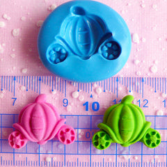 Cinderella Pumpkin Carriage Mold 27mm Flexible Silicone Mold Cupcake Topper Mold Fondant Gumpaste Resin Wax Fimo Polymer Clay Jewelry MD524