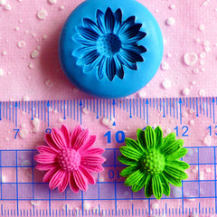 Feverfew Coneflower Chrysanthemum Mold 22mm Flexible Silicone Mold Cupcake Topper Fondant Gumpaste Mold Resin Wax Fimo Polymer Clay MD581