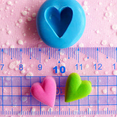 Puffy Heart Mold 14mm Flexible Silicone Mold DIY Jewelry Earrings Mold Kawaii Scrapbooking Fondant Gumpaste Valentine Chocolate Mold MD505