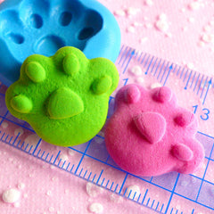 Paw Flexible Silicone Mold 25mm Kawaii Baby Shower Mini Cupcake Topper Mold Fimo Polymer Clay Mold Fondant Gumpaste Scrapbooking Mold MD724