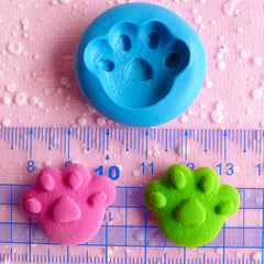 Paw Flexible Silicone Mold 25mm Kawaii Baby Shower Mini Cupcake Topper Mold Fimo Polymer Clay Mold Fondant Gumpaste Scrapbooking Mold MD724
