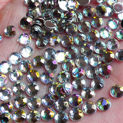 4mm Round Acrylic Rhinestones | Bling Bling Decoration | Kawaii Decoden Supplies (AB Clear / Around 1000 pcs)
