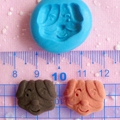 Dog Biscuit Mold Animal Cookie Mold 19mm Flexible Silicone Mold Miniature Sweets Kawaii Cellphone Deco Polymer Clay Fimo Push Mold MD166