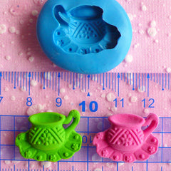 Tea Cup Mold Flexible Silicone Mold 22mm Dollhouse Miniature Kawaii Deco Fimo Polymer Clay Mold Scrapbooking Mold Gumpaste Wax Resin MD554