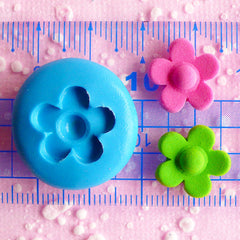 Flower Mold 14mm Flexible Silicone Mold Fondant Gumpaste Mold Mini Cupcake Topper Mold Jewelry Earrings Mold Polymer Clay Push Mold MD563