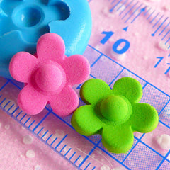 Flower Mold 14mm Flexible Silicone Mold Fondant Gumpaste Mold Mini Cupcake Topper Mold Jewelry Earrings Mold Polymer Clay Push Mold MD563