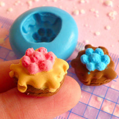 Miniature Tart Bottom Silicone Mold (6 Cavity), Dollhouse Food Craft, MiniatureSweet, Kawaii Resin Crafts, Decoden Cabochons Supplies