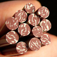Polymer Clay Cane - Salami / Sausage - for Miniature Food / Dessert / Cake / Ice Cream Decoration and Nail Art CFD01