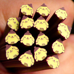 Kawaii Dog Polymer Clay Cane Fimo Cane Nail Art Decoration Kawai Decoden Supplies Scrapbooking CAN020