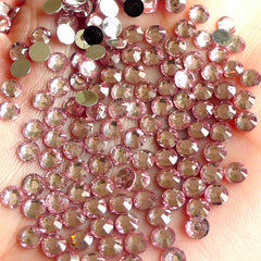 4mm Round Rhinestones | 14 Faceted Cut Resin Rhinestones (Light Pink / Around 1000 pcs)