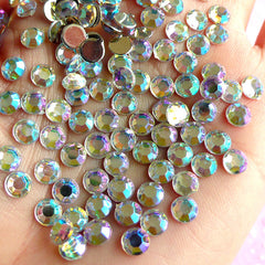 5mm Round Acrylic Rhinestones | Bling Bling Decoration | Kawaii Decoden Supplies (AB Clear / Around 500 pcs)
