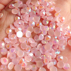 CLEARANCE 5mm Acrylic AB Rhinestones / Round Jelly Rhinestones (Acrylic / Light Pink) (100pcs) RHAC500
